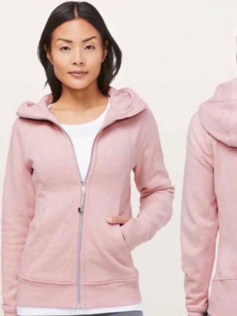 Lululemon Pink Fleece Full Zip Scuba Hoodie